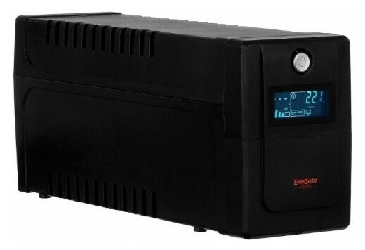 ИБП ExeGate Power Smart ULB-600.LCD.AVR.4C13 <600VA/360W, LCD, AVR, 4*C13, металлический корпус, Black> - фотография № 3