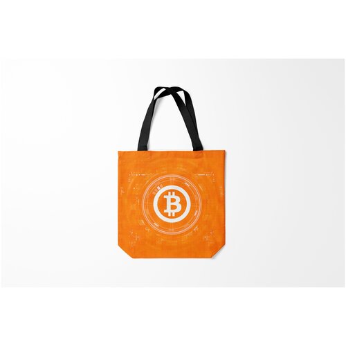 фото Сумка-шоппер / 40х40 см / мемы / биткоин и другие криптовалюты bitcoin burnettie