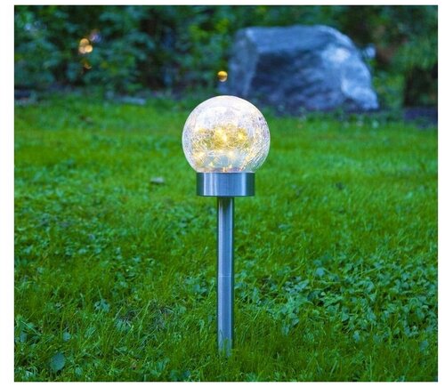 Садовый светильник GLORY три в одном, 10 тёплых белых микро LED-огней, солнечная батарея, 35х12 см, STAR trading 480-45