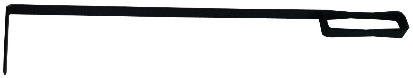 фото Кочерга Gala металлическая для мангала и камина, термостойкая полимерная покраска, металл (4мм), 545х15х80 мм