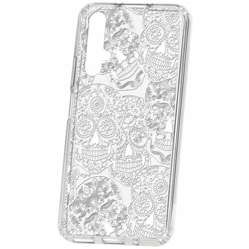 фото Чехол на huawei honor 20 / nova 5t kruche print skull white / чехол для huawei / чехол с рисунком / чехол с принтом / чехол для хонор / чехол для хуавей / бампер на хуавей / чехол накладка для хонор / противоударная накладка для honor huawei / защита для honor / защита на huawei / cиликоновый чехол для huawei honor / пластиковый чехол на huawei / защитный чехол для honor / чехольчик / защита телефона / ударопрочный чехол кruче