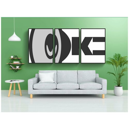 фото Набор модулных постеров для интерьера "оратор, звук, выход" 60x90 см. в тубусе, без рамки lotsprints