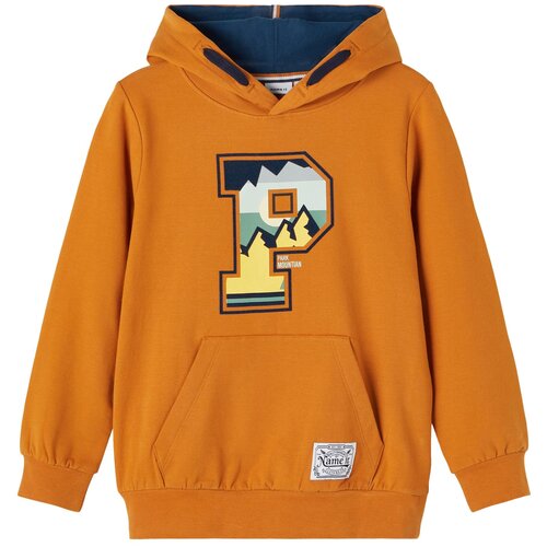 фото Name it, джемпер-толстовка для мальчика, цвет: темно-оранжевый, размер: 158-164