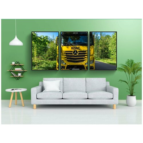 фото Набор модулных постеров для интерьера "грузовая машина, транспортное средство, грузовые автомобили" 60x90 см. в тубусе, без рамки lotsprints