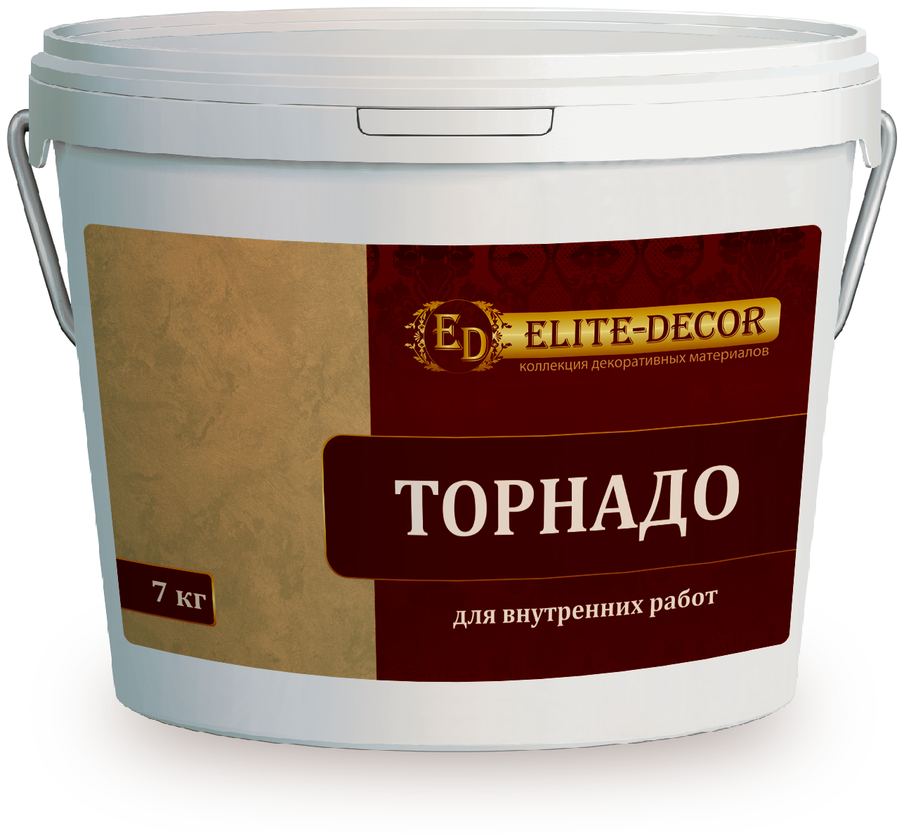 Декоративное покрытие для стен с эффектом "Торнадо" (7кг) ТМ "ELITE-DECOR"