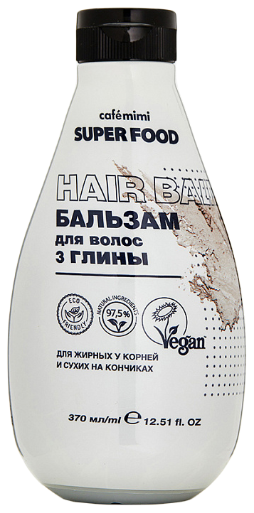 Бальзам для волос Cafe Mimi Super Food 3 глины 370мл - фото №1