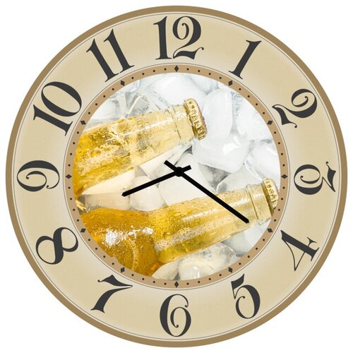 фото Svs настенные часы svs 3002173 kitchen бутылки пива во льду