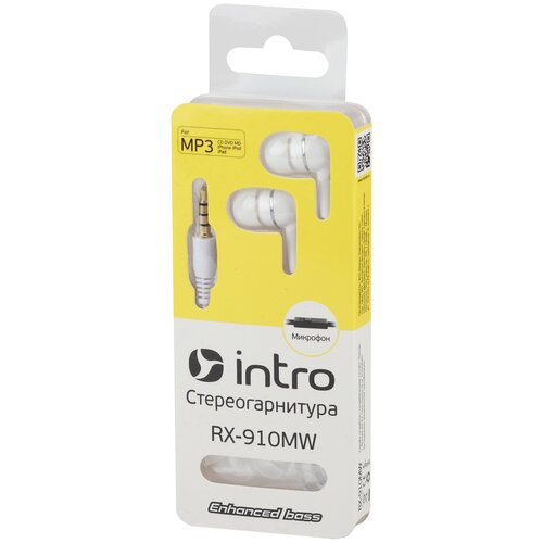 Проводная гарнитура Intro RX-910MW белый 80600₽