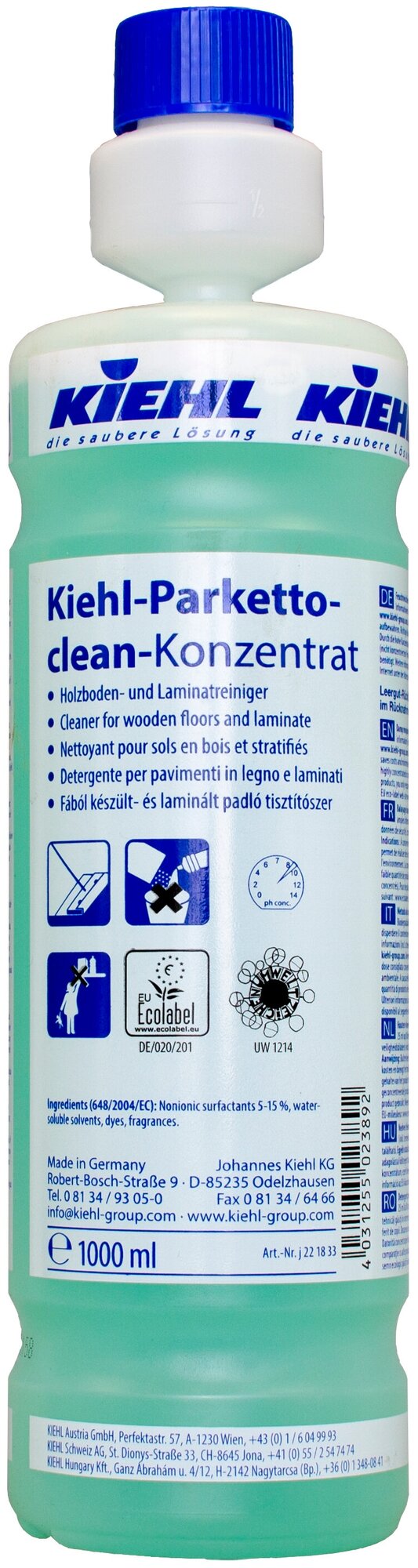 Kiehl-Parketto-clean-Konzentrat Чист. cр-во для паркета и ламината 1л