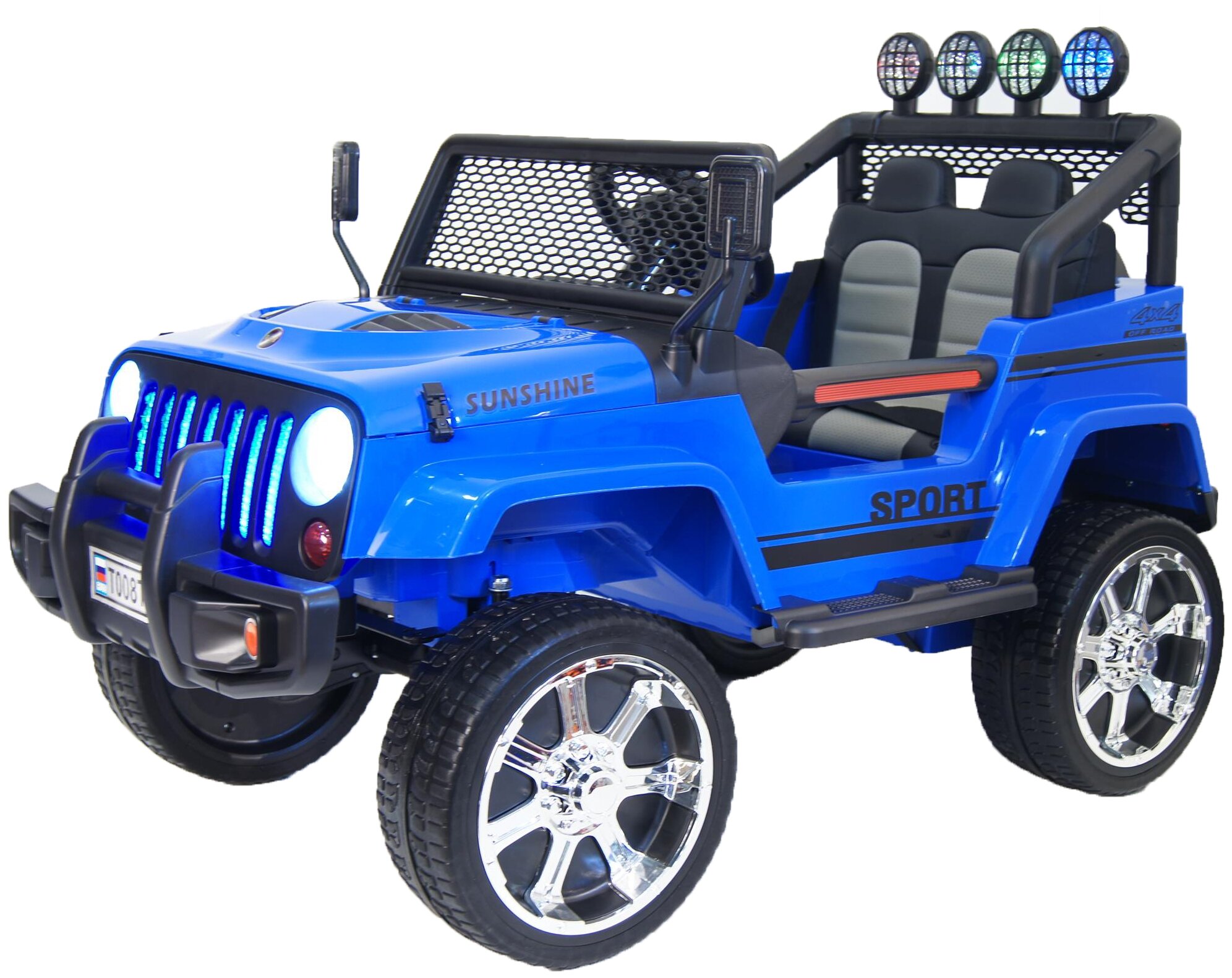 RiverToys Детский электромобиль Jeep T008TT синий
