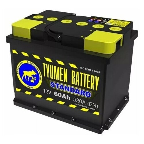 фото Автомобильный аккумулятор tyumen battery standard 60ah прямая полярность (550a)