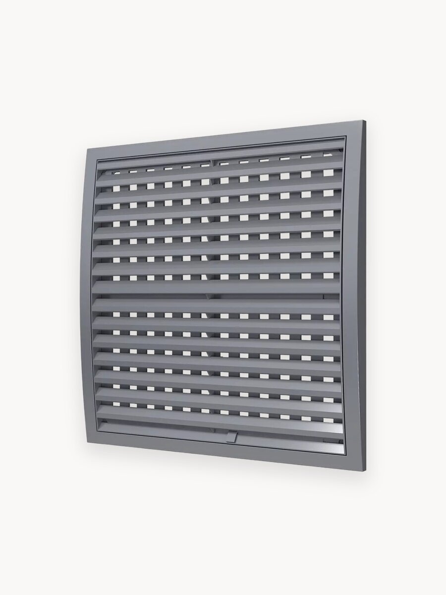Решетка вентиляционная разъемная регулируемая 3535РРПН серый, 350х350 мм, ASA-пластик, ERA Street line