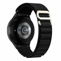 Ремешок нейлоновый Альпийская петля для Samsung Galaxy Watch 4 /5 /5 pro /6 (черный)