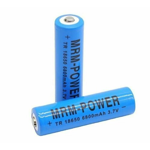 Аккумуляторная батарейка тип 18650 Li-ion 6800mA, 3,7В (упаковка 2ШТ) аккумуляторная батарейка тип 18650 li ion 3400ma 3 7в упаковка 2шт