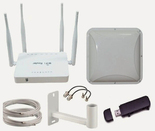 Изображение товара Готовый комплект для усиления мобильного 3G 4G LTE интернета для дачи, за город + любая сим-карта из нашего магазина в подарок