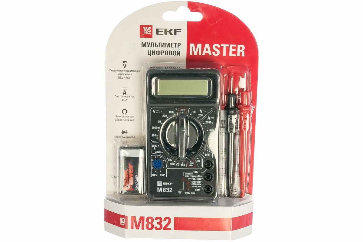 Мультиметр EKF цифровой M832 Master - фото №9