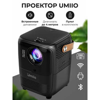 Умный мини проектор Umiio PRO 5G (A008) Портативный проектор для дома с Wi-Fi и Bluetooth + 10 онлайн кинотеатров, черный