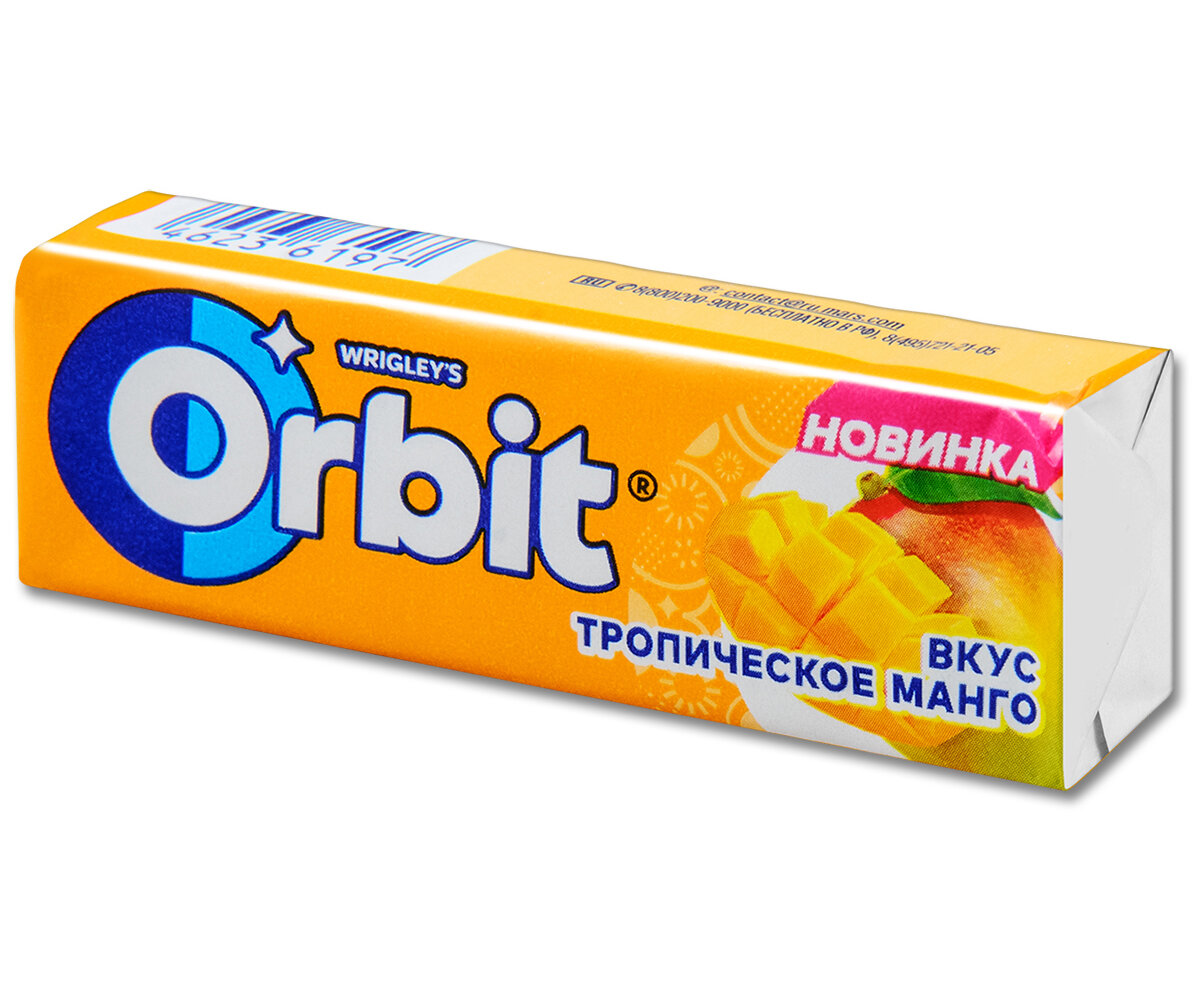 Жевательная резинка Orbit Тропическое манго, без сахара, 13.6 г, 30 шт. - фотография № 2