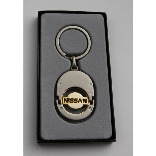 Бирка для ключей Komoloff, глянцевая фактура, Nissan, серебряный бирка для ключей nissan серебряный