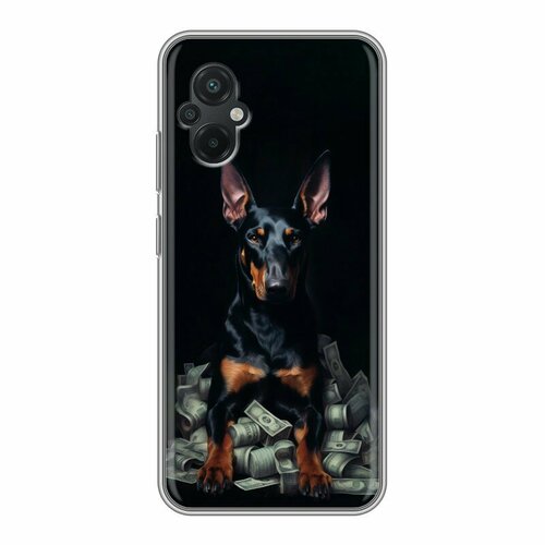 Дизайнерский силиконовый чехол для Сяоми Поко М5 / Xiaomi Poco M5 Доберман