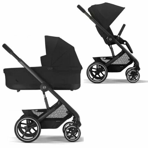 Детская коляска 2 в 1 Cybex Balios S Lux Moon Black-black (2023)