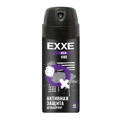 Эксе / EXXE Men Vibe - Дезодорант спрей для тела Активная защита 48ч 150 мл exxe дезодорант аэрозоль men power 150 мл