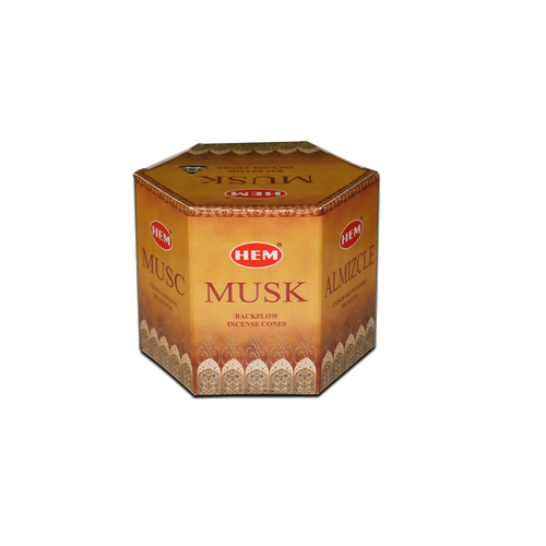 фото Благовония hem back flow musk (мускус), 40 конусов