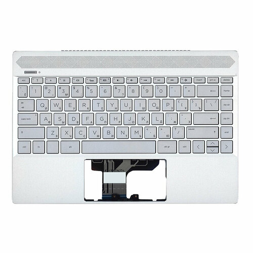 Клавиатура (топ-панель) для ноутбука HP Pavilion 13-AN серебристая с серебристым топкейсом клавиатура топ панель для ноутбука sony vaio svs15 серебристая с серебристым топкейсом
