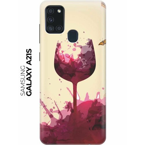 Чехол - накладка ArtColor для Samsung Galaxy A21s с принтом Летнее вино чехол накладка artcolor для samsung galaxy a32 с принтом летнее вино