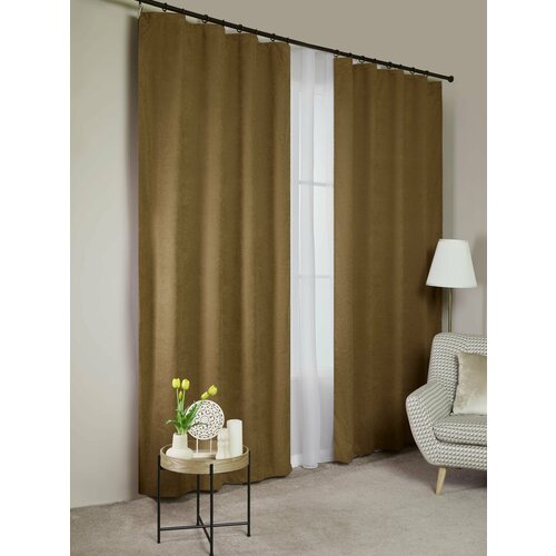 Шторы комплект В270 x Ш150 плотные длинные из канваса