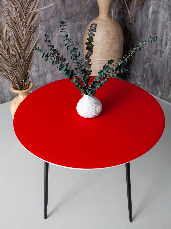 фото Скатерть-накладка круглая Декорум в доме двухсторонняя черная