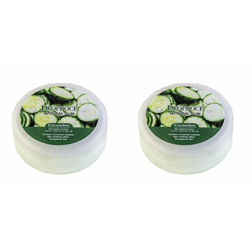 Deoproce Крем для лица и тела Natural Skin Cucumber Nourishing Cream, 100 г, 2 шт крем для лица eco u face cream cucumber