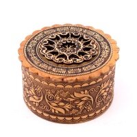 фото Шкатулка круглая прорезная середина 30603 #20675