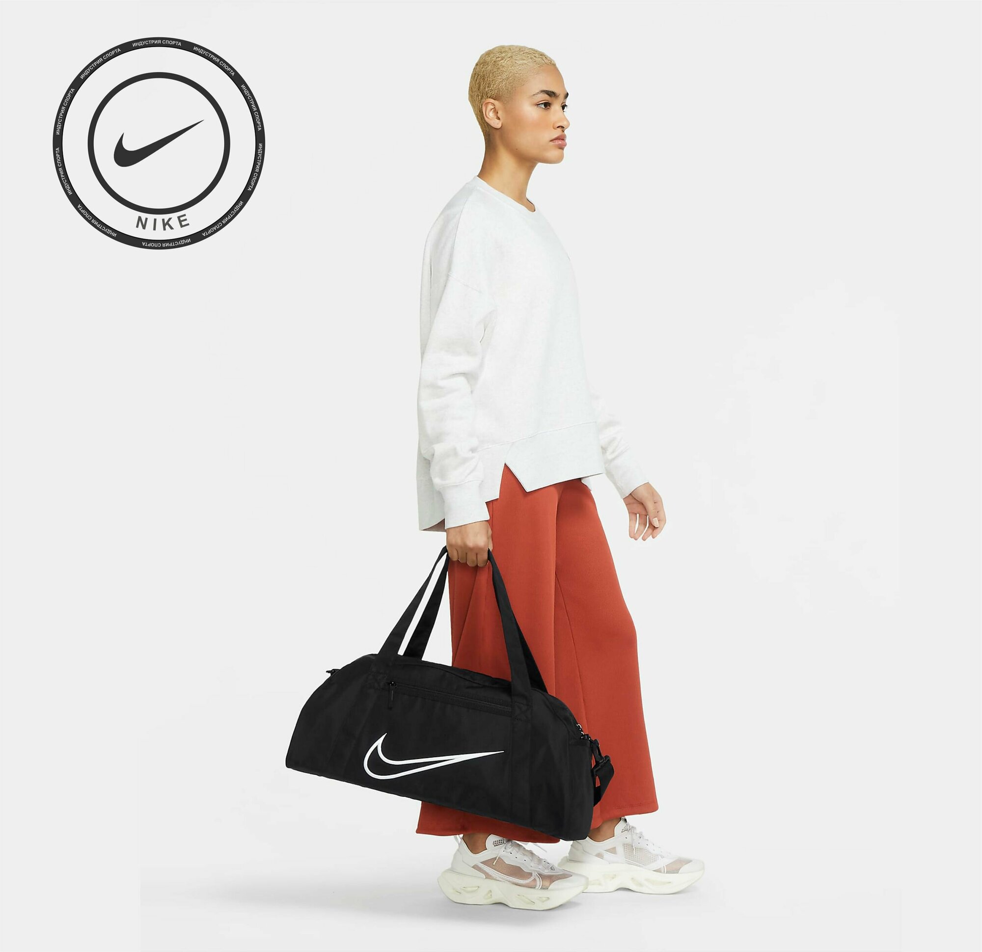 Сумка спортивная NIKE DA1746-010, 24 л, 23х33х51 см, черный - фотография № 13