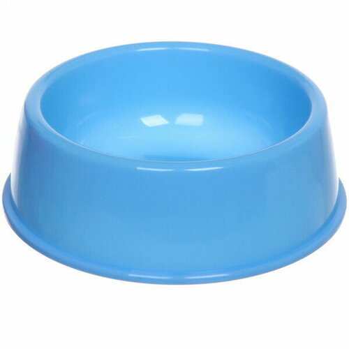 Миска пластиковая «Мр. Марли», цвет голубой, 15*5см