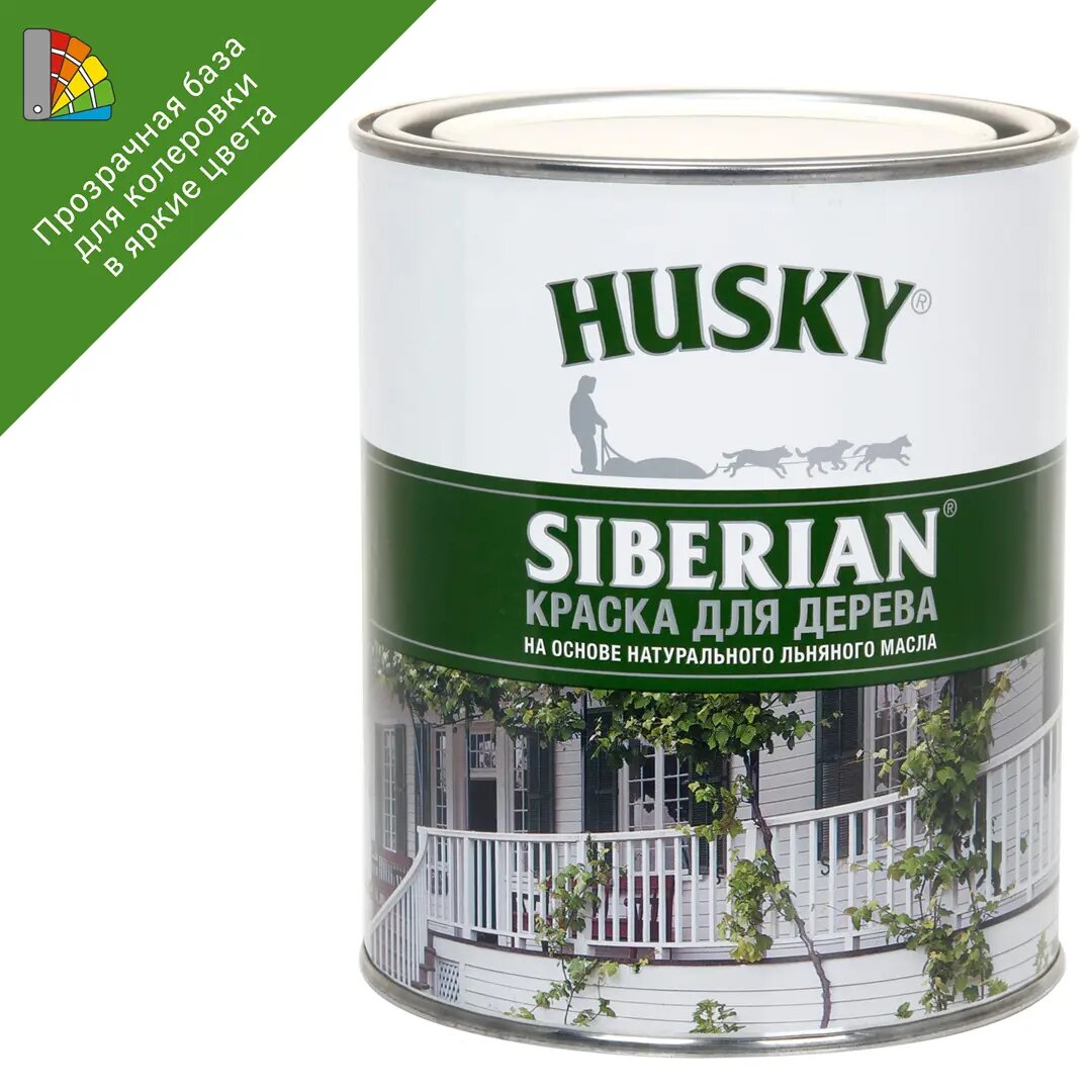 фото Краска для дерева Husky Siberian 0.9 цвет прозрачный