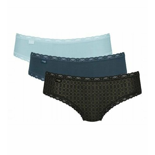 фото Трусы sloggi, размер m, черный, синий, голубой