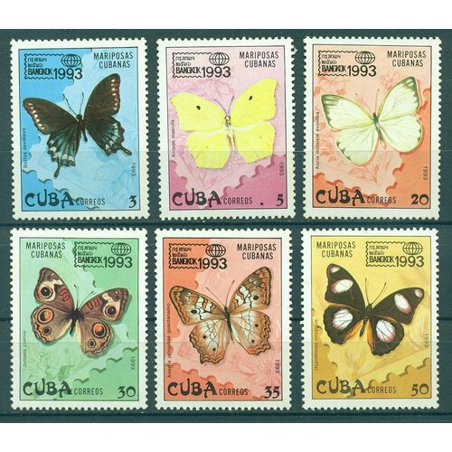 Почтовые марки Куба 1993г. Бабочки Бабочки MNH почтовые марки куба 2012г фауна бабочки бабочки mnh