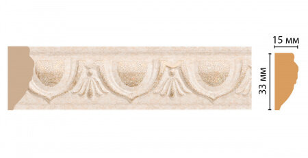 Молдинг Decomaster 101D-18DДМ В33хШ15хД2400 мм / Декомастер.