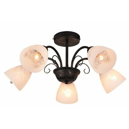 Светильник потолочный PACO E14 5x60W 220V кофе с золотом 2799₽