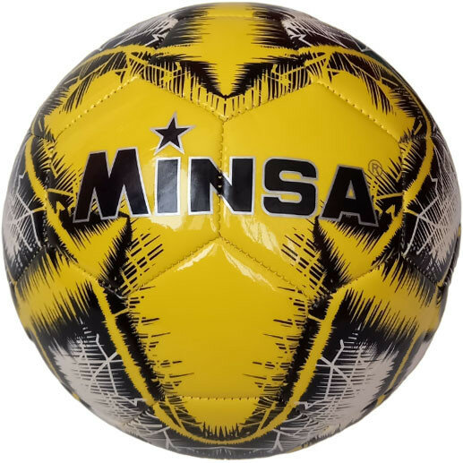 Мяч футбольный Minsa B5-8901 желтый р.5