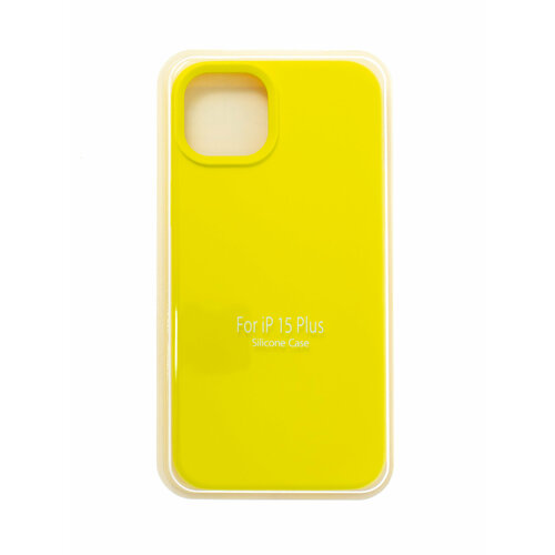 Чехол-накладка для iPhone 15 Plus VEGLAS SILICONE CASE NL закрытый лимонный (37)