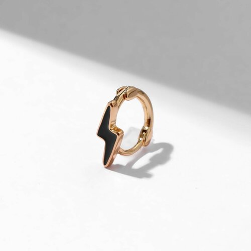 Кольцо Nimtom, эмаль, золотой, черный кольцо otokodesign бижутерный сплав гематит размер 19 золотой черный