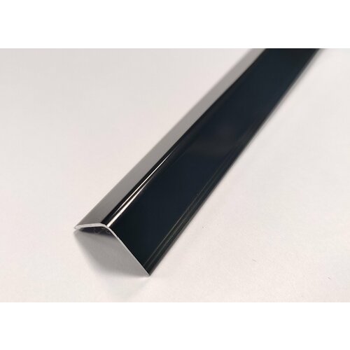 Уголок алюминиевый 10х10мм длина 2700мм, профиль угловой внешний, ПН-10х10 Анод черный глянец