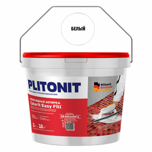Затирка для швов PLITONIT Colorit EasyFill 1-10мм 2кг белая арт Н008640 12422₽