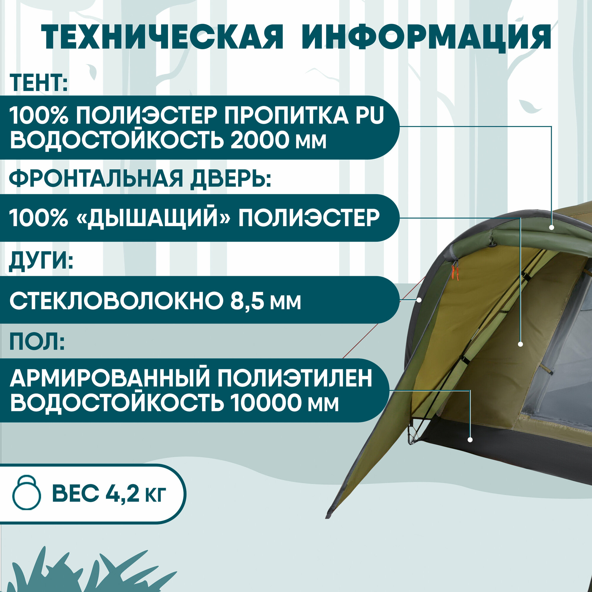 Палатка Jungle Camp - фото №8