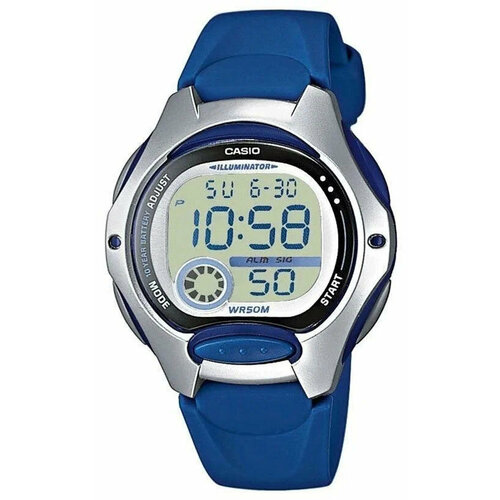 Наручные часы CASIO Vintage LW-200-2A, серебряный, синий casio lw 201 2a