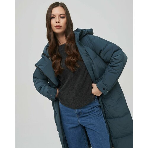 фото Пуховик каляев, размер 42, бирюзовый