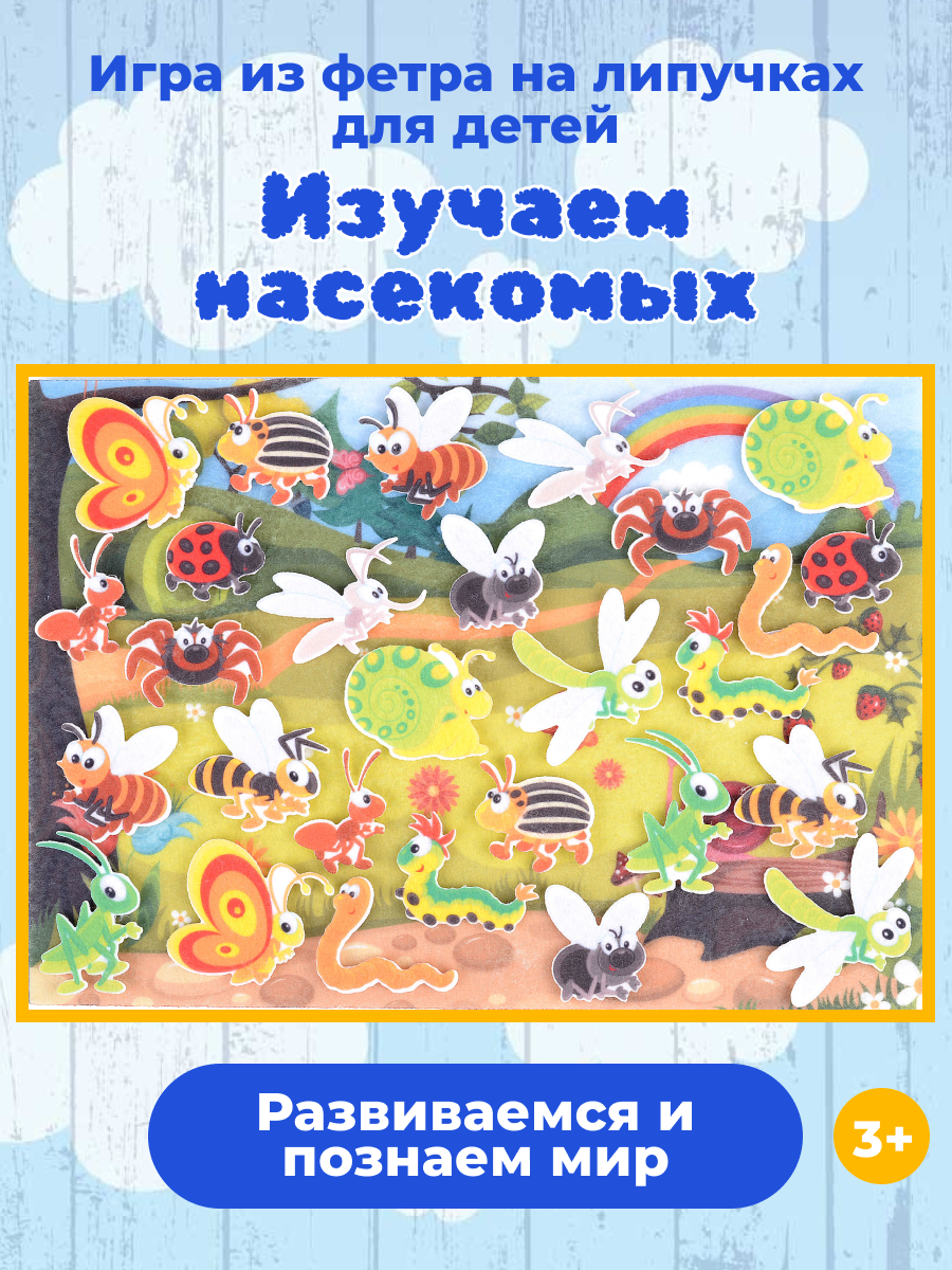 Насекомые с игровым полем (фетр)