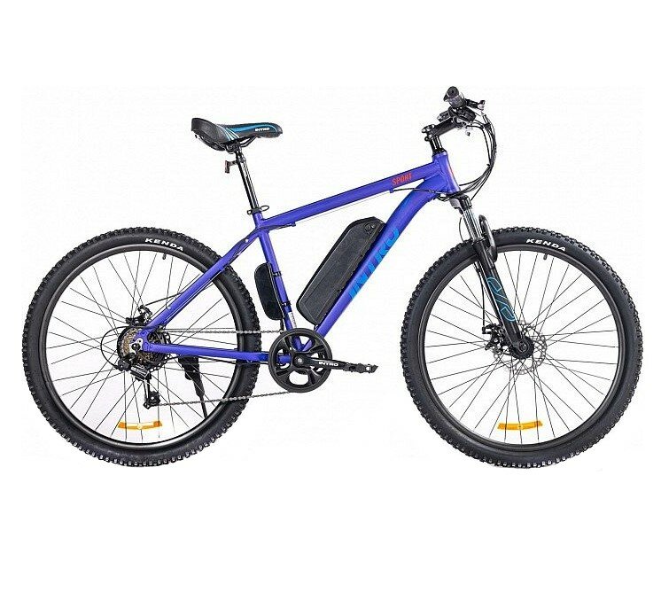 Электровелосипед INTRO Sport, сине-красный, 27,5 дюймов, до 50 км на одном пробеге